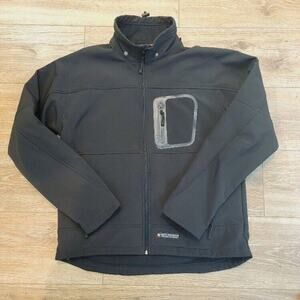 Misty Mountain Jacket Men's Tech Outwear Lined Front Zip Black Outdoor